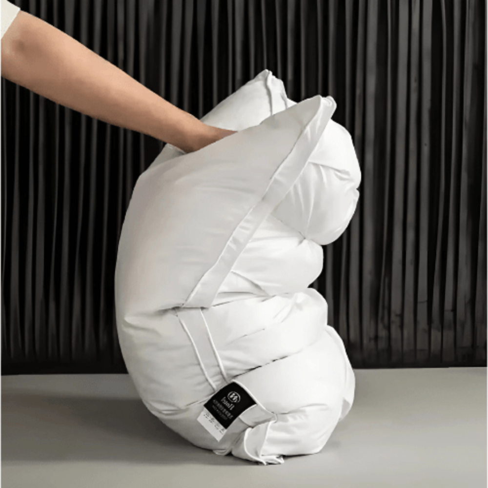 Almohada para cama con relleno alternativo de plumón para soporte del cuello al dormir