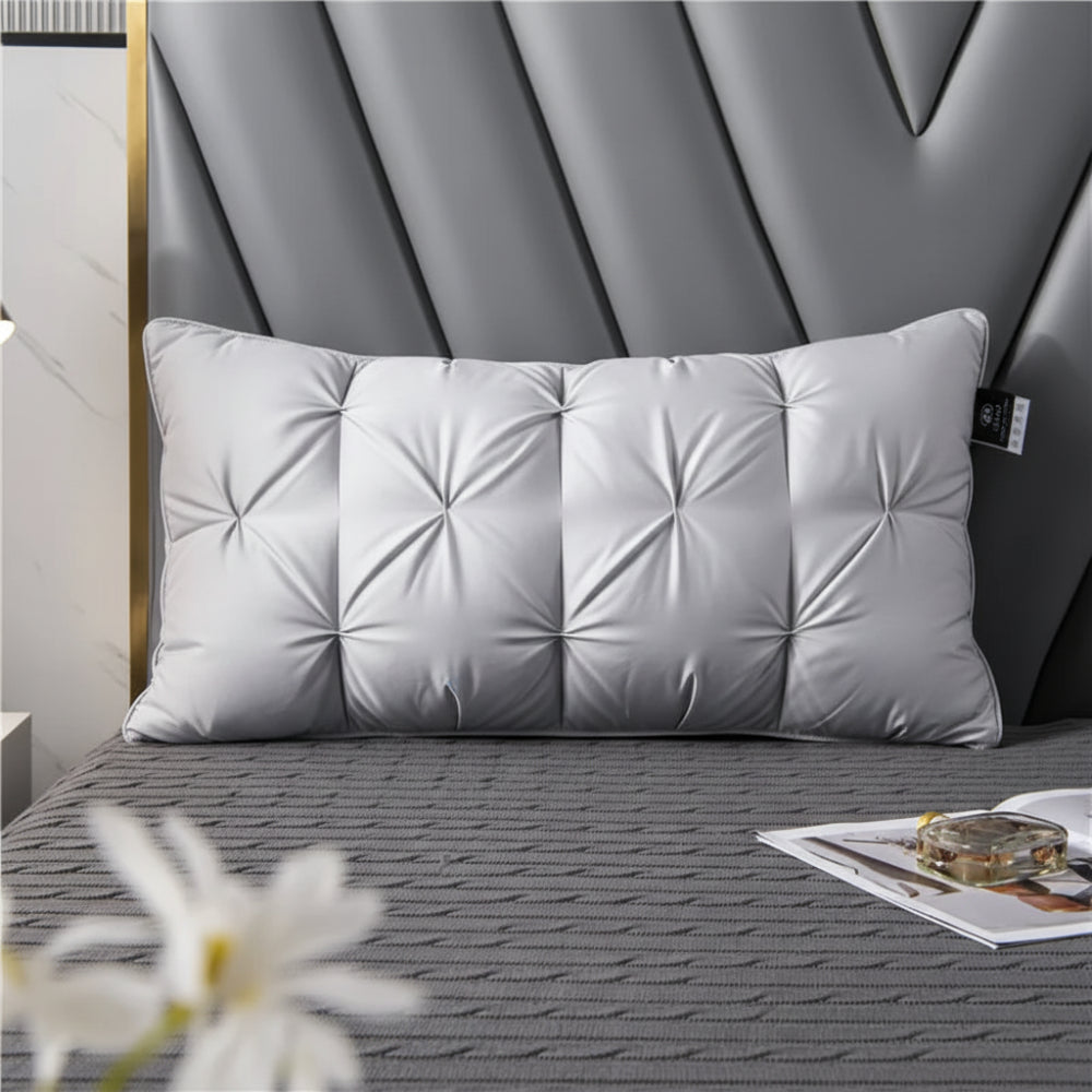 Almohada para cama con relleno alternativo de plumón para soporte del cuello al dormir