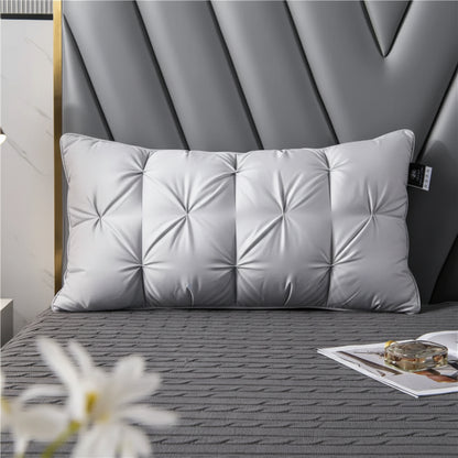 Almohada para cama con relleno alternativo de plumón para soporte del cuello al dormir