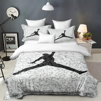 Juego de ropa de cama con funda nórdica estampada de baloncesto estilo dormitorio