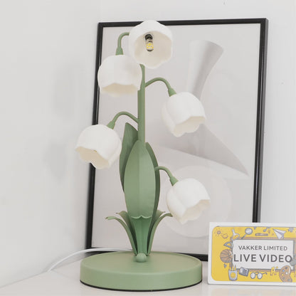 Candeeiro de Mesa Bell Orchid | Luz Interior Floral Elegante