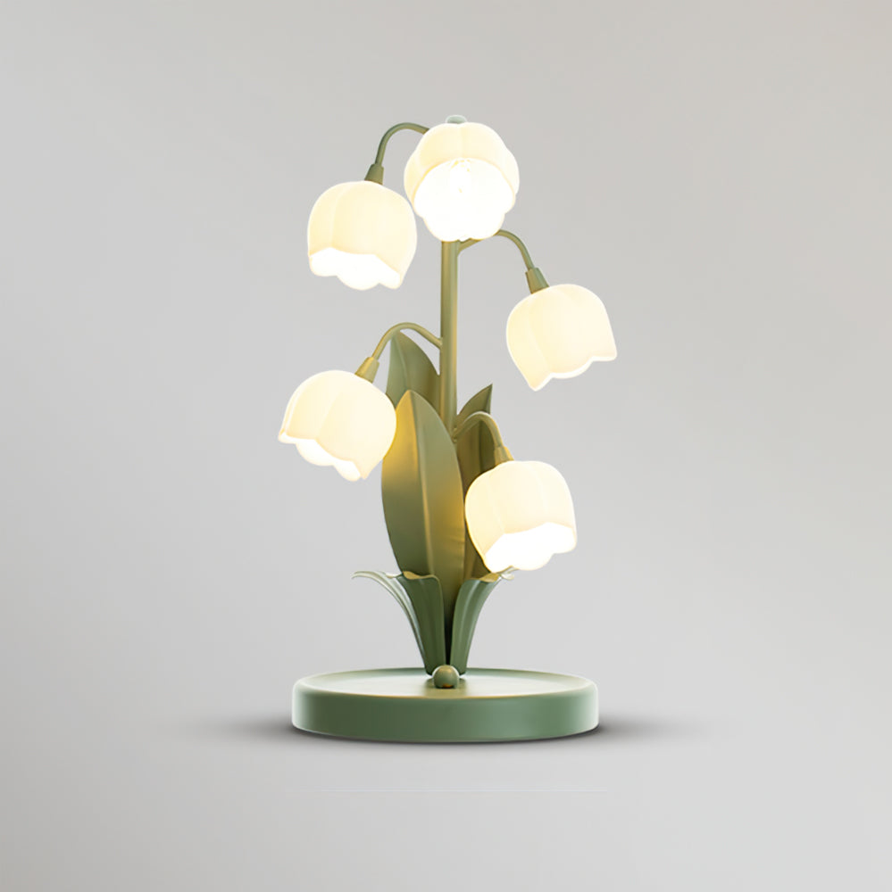 Candeeiro de Mesa Bell Orchid | Luz Interior Floral Elegante