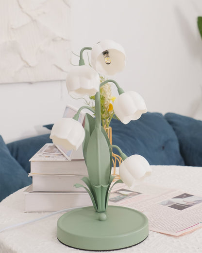 Candeeiro de Mesa Bell Orchid | Luz Interior Floral Elegante