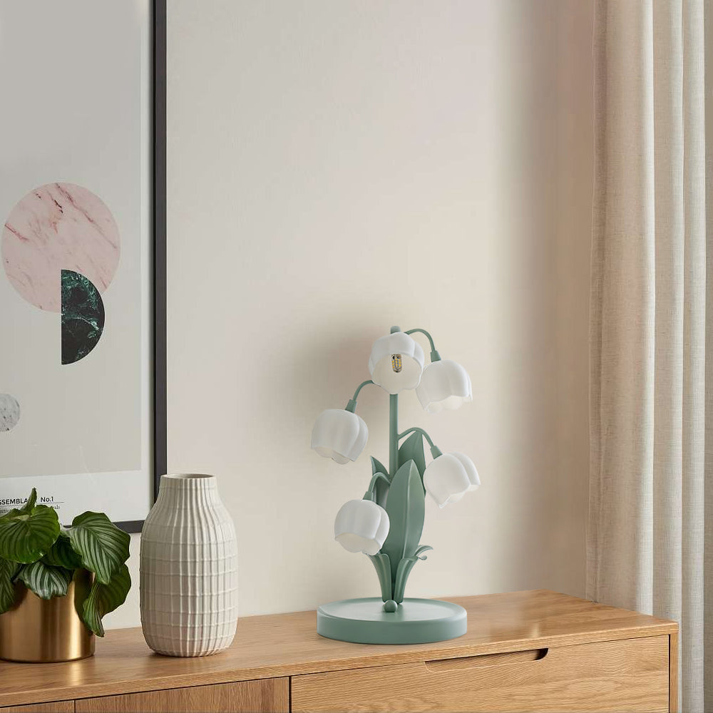 Candeeiro de Mesa Bell Orchid | Luz Interior Floral Elegante