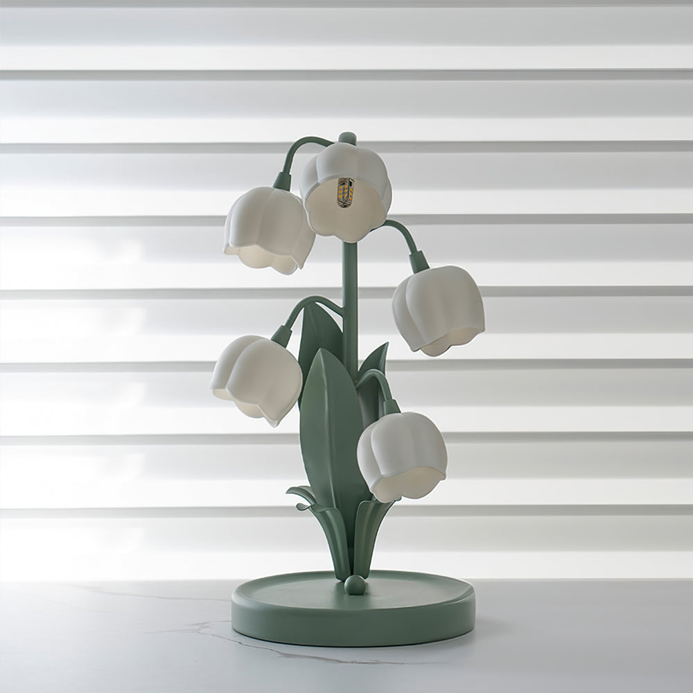 Candeeiro de Mesa Bell Orchid | Luz Interior Floral Elegante