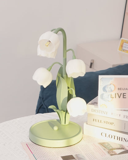 Candeeiro de Mesa Bell Orchid | Luz Interior Floral Elegante
