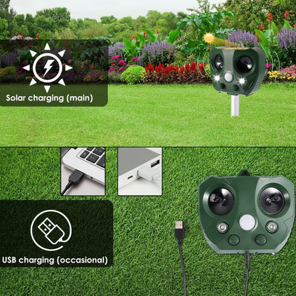 Solar-Ultraschall Vogelabwehr Außen Garten Hof Schädlingsbekämpfung
