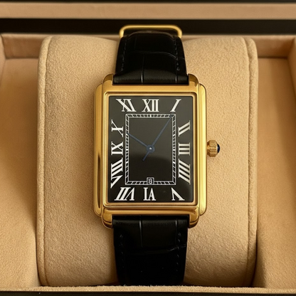 Orologio da uomo classico da sera quadrato analogico stile retrò
