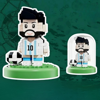 Set di mattoncini da costruzione Calcio Coppa del Mondo Giocattolo piccolo in plastica