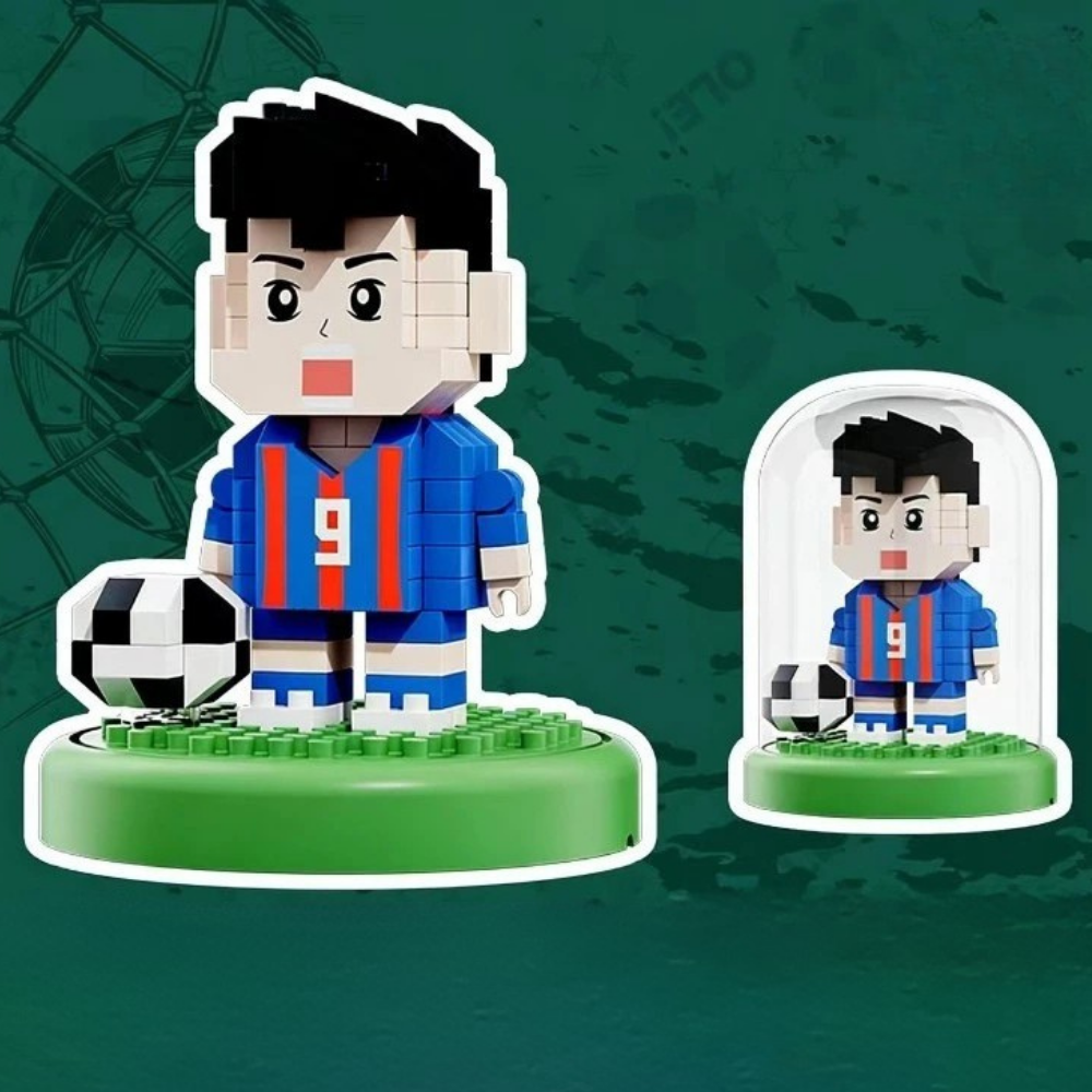 Set di mattoncini da costruzione Calcio Coppa del Mondo Giocattolo piccolo in plastica