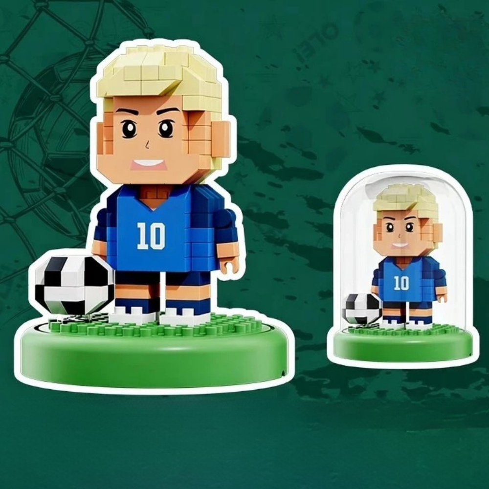 Set di mattoncini da costruzione Calcio Coppa del Mondo Giocattolo piccolo in plastica