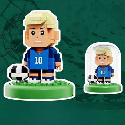 Set di mattoncini da costruzione Calcio Coppa del Mondo Giocattolo piccolo in plastica