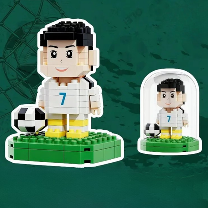 Set di mattoncini da costruzione Calcio Coppa del Mondo Giocattolo piccolo in plastica