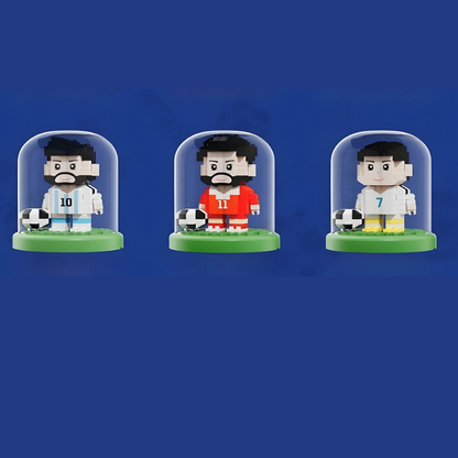 Set di mattoncini da costruzione Calcio Coppa del Mondo Giocattolo piccolo in plastica