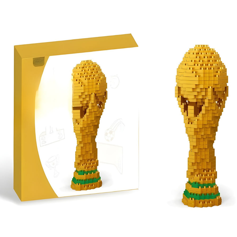 Set di mattoncini da costruzione Calcio Coppa del Mondo Giocattolo piccolo in plastica