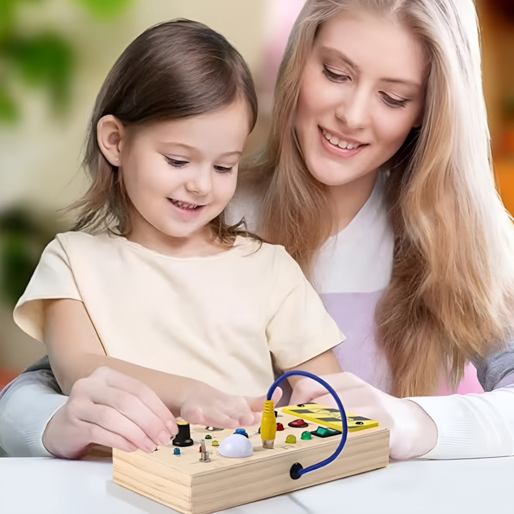 Tablero Ocupado Juguete Sensorial Panel de Actividad de Madera Juguete Educativo para Niños Pequeños