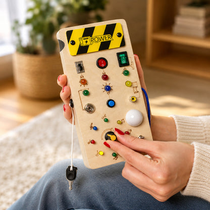 Tablero Ocupado Juguete Sensorial Panel de Actividad de Madera Juguete Educativo para Niños Pequeños