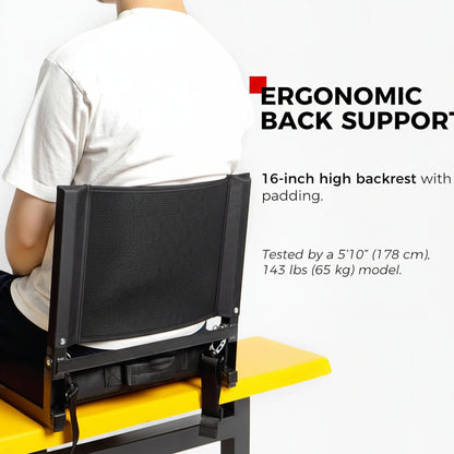 Silla Plegable Acolchada para Gradas con Respaldo