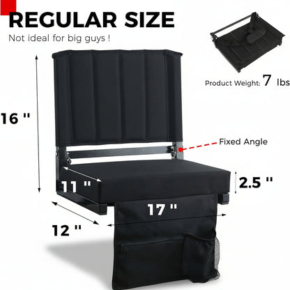 Silla Plegable Acolchada para Gradas con Respaldo