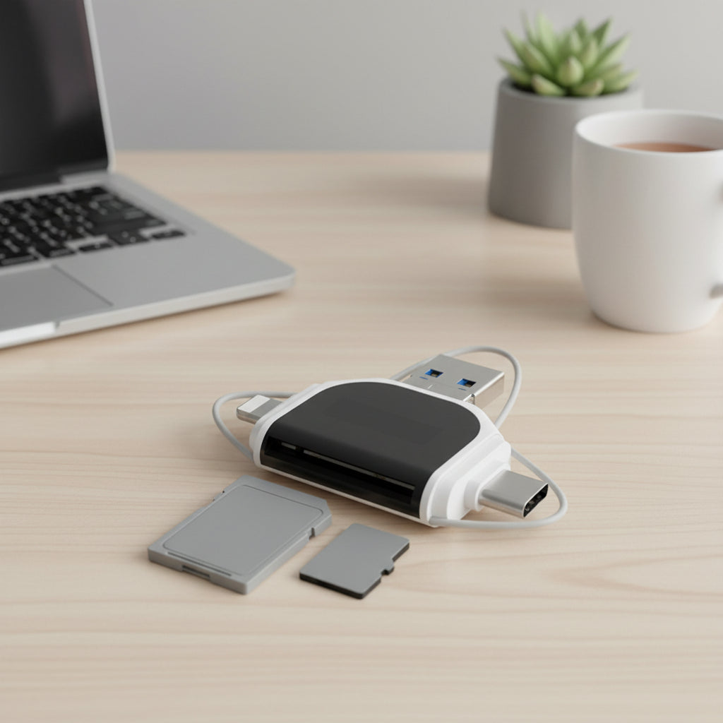Lettore di schede 4 in 1 Adattatore di trasferimento dati USB C SD Micro SD
