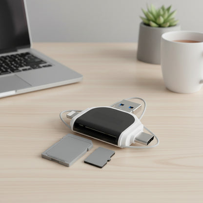 Lettore di schede 4 in 1 Adattatore di trasferimento dati USB C SD Micro SD