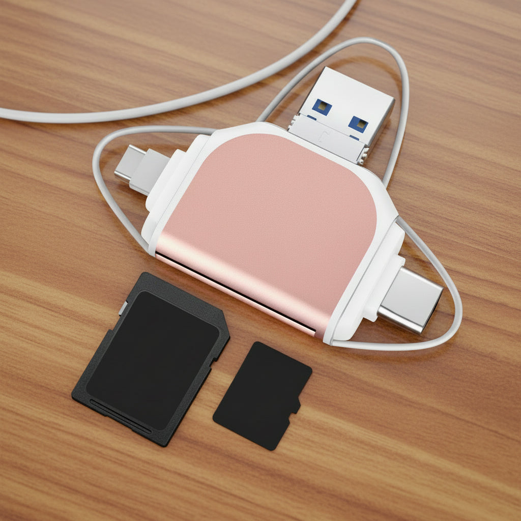 Lettore di schede 4 in 1 Adattatore di trasferimento dati USB C SD Micro SD