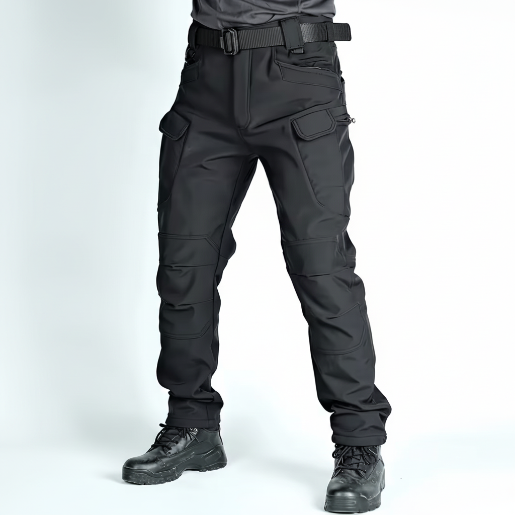 Pantaloni tactici căptușiți cu fleece, cu buzunar cargo, pantaloni casual pentru exterior