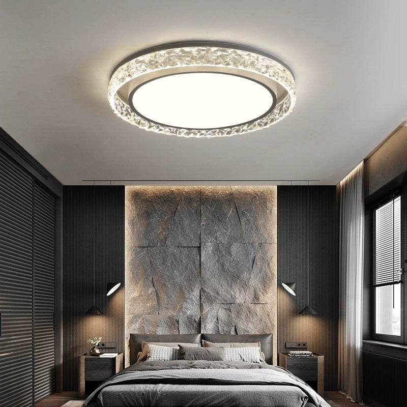 Crystal Halo LED-Deckenleuchte | Fernbedienbar dimmbare Aufbaumontage