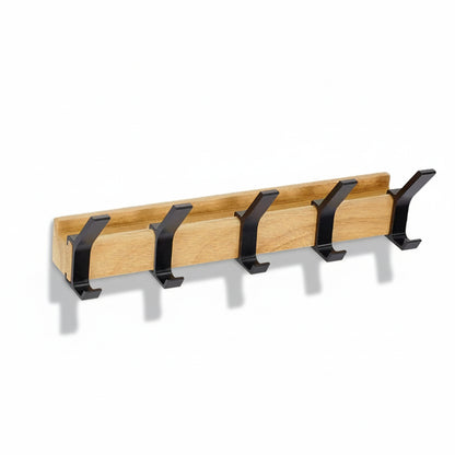 Wandgarderobe Skandinavischer Holz-Haken Organizer Eingangsbereich