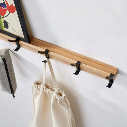 Wandgarderobe Skandinavischer Holz-Haken Organizer Eingangsbereich