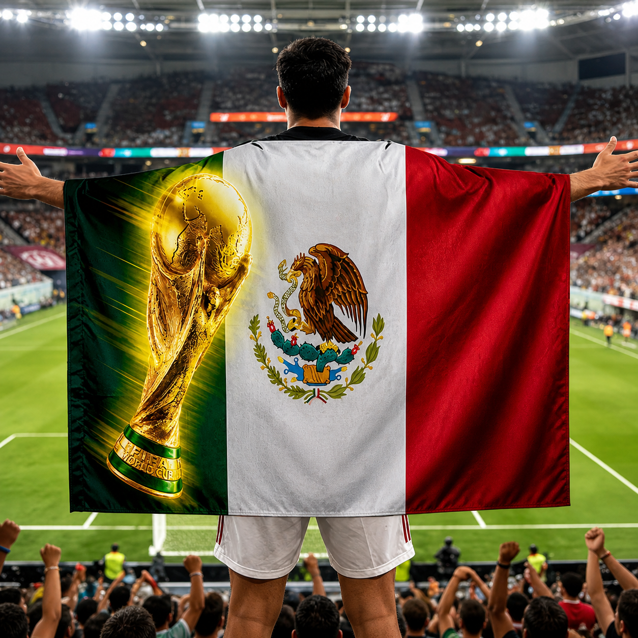 Bandiera indossabile tifoso di calcio Cape Mexico per partite