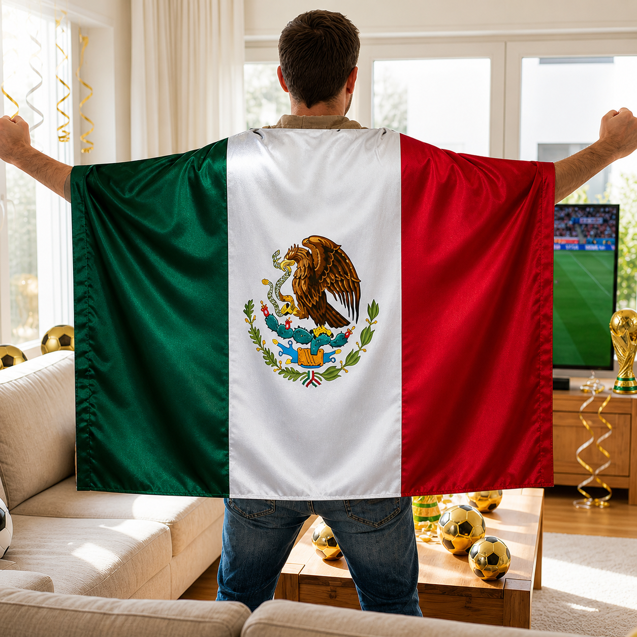 Bandiera indossabile tifoso di calcio Cape Mexico per partite