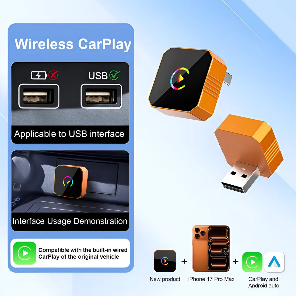 CarPlay-Adapter Kabelloses Mini-USB-Auto-Verbindungsgerät