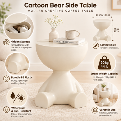 Cartoon Bear Side Table | Modern Creative Coffee Table