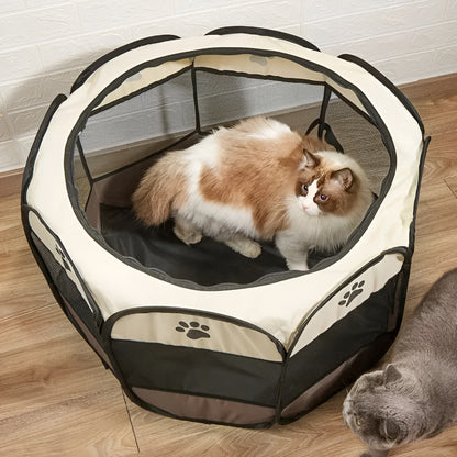 Recinto per gatti pieghevole in rete, tenda portatile per animali domestici