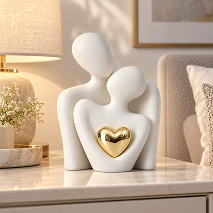 Keramikfigur eines Paares, modernes Design, Dekoration