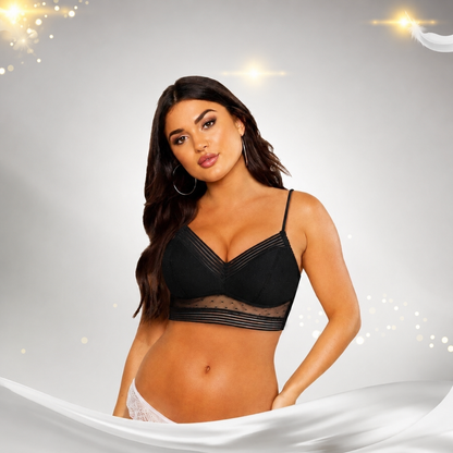 Damen-BH Spitze V-Ausschnitt Ohne Bügel Dünne Träger | Bralette
