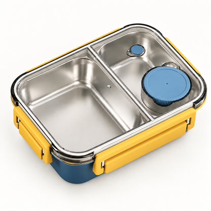 Portapranzo in acciaio inox con design bento termoisolante