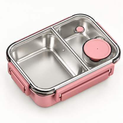 Portapranzo in acciaio inox con design bento termoisolante