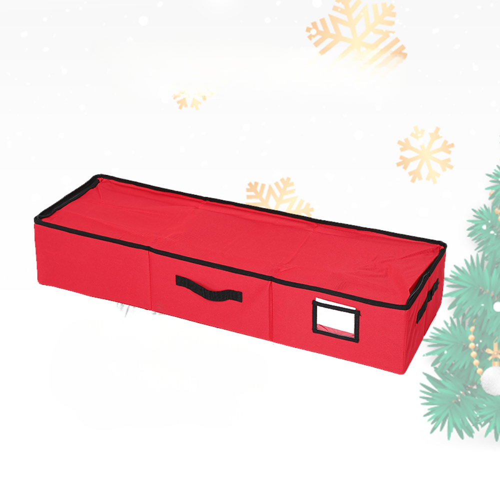 Weihnachtsschmuck-Aufbewahrungsbox mit verstellbaren Trennwänden und Sichtfenster