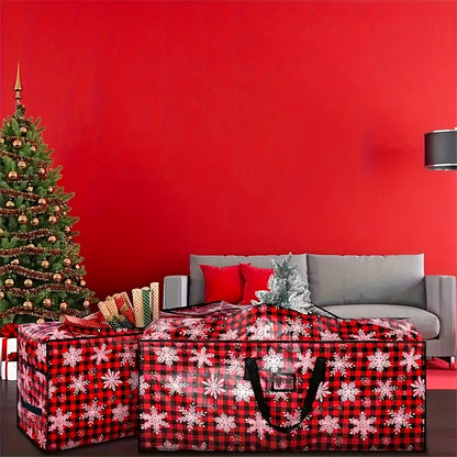 Bolsa para guardar árbol de Navidad, organizador de plástico resistente, impermeable y de gran capacidad