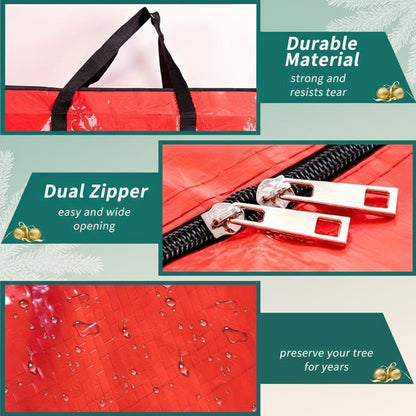 Bolsa para guardar árbol de Navidad, organizador de plástico resistente, impermeable y de gran capacidad