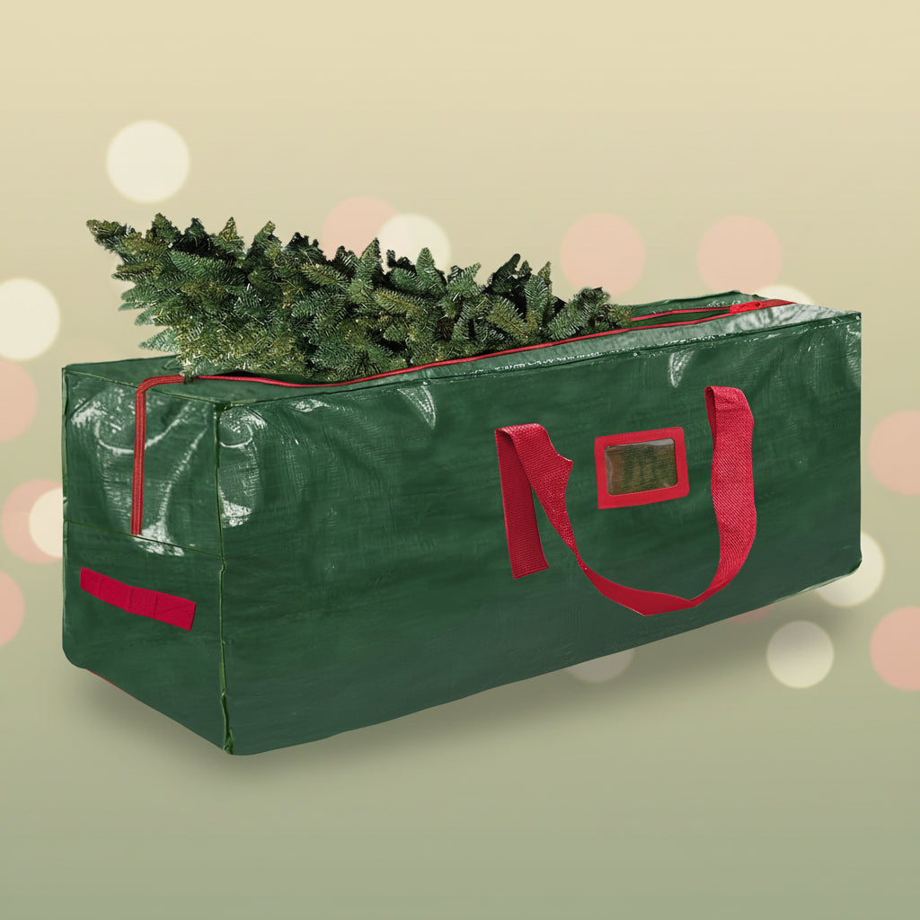 Bolsa para guardar árbol de Navidad, organizador de plástico resistente, impermeable y de gran capacidad
