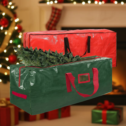 Bolsa para guardar árbol de Navidad, organizador de plástico resistente, impermeable y de gran capacidad