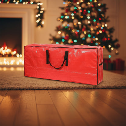 Bolsa para guardar árbol de Navidad, organizador de plástico resistente, impermeable y de gran capacidad