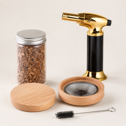 Kit di fiammifero per cocktail, torcia e trucioli di legno per il bar di casa