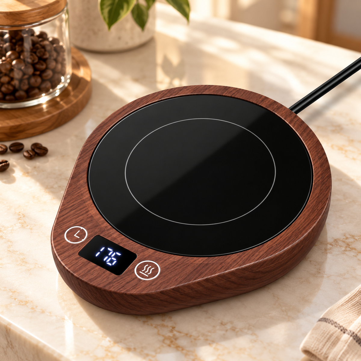 Coffee Mug Warmer Temperature Control Timer Function