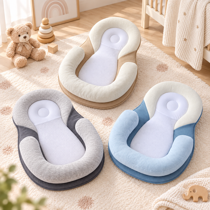 Cuscino ergonomico per neonati contro le coliche, design confortevole