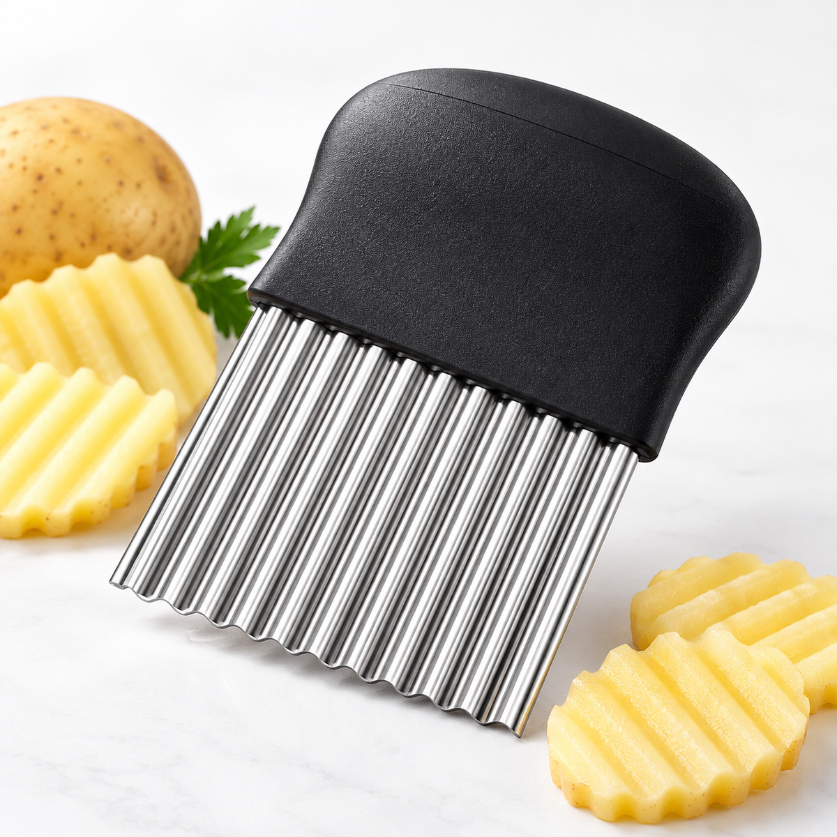 Bølgekniv med komfortabelt håndtag og rustbestandigt design