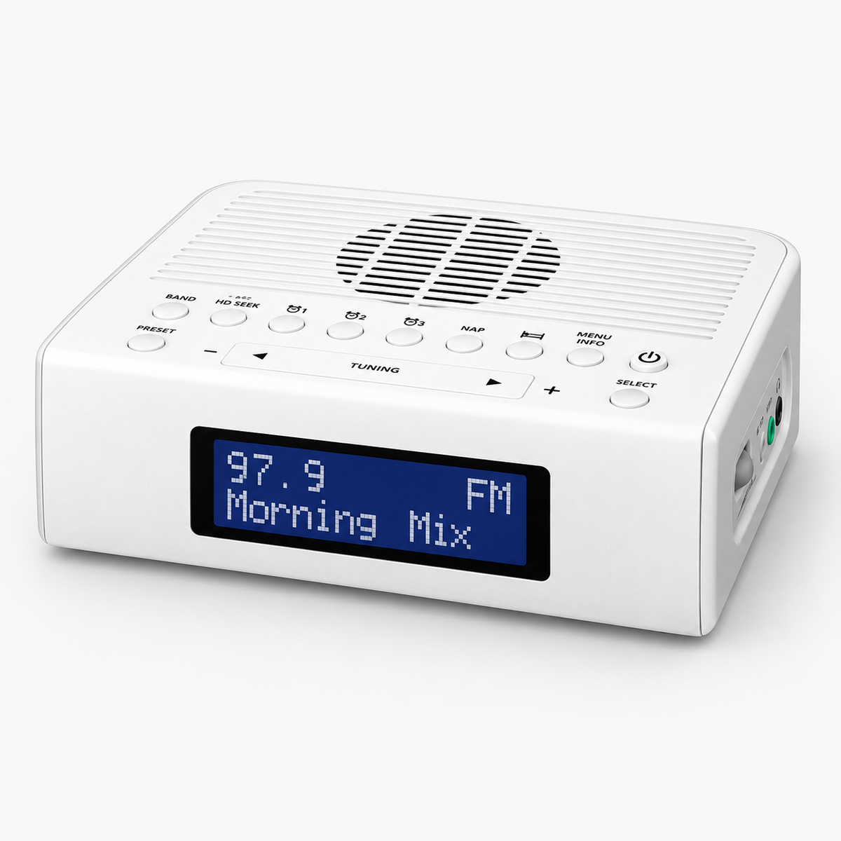 Kompakt digital radio med bærbar håndholdt højttaler